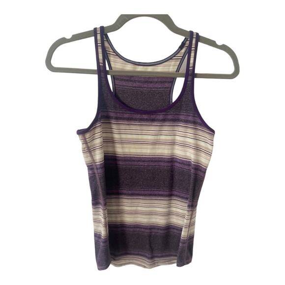 Lululemon Refresh Racer Tank Top Osaka Stripe Heathered Black Going Grape Size 6 - Picture 4 of 10